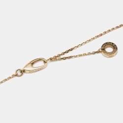 Pre Owned Bvlgari Divas’ Dream Turquoise Diamond 18K Rose Gold Pendant Necklace