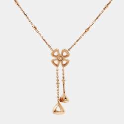Bvlgari Fiorever Diamond 18K Rose Gold Necklace