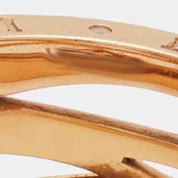 Pre Owned Bvlgari B.Zero1 Design Legend 18K Rose Gold 3-Band Ring Size 52
