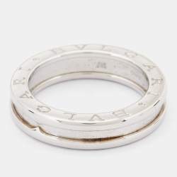 Pre Owned Bvlgari B.Zero1 1-Band 18k White Gold Ring Size 54