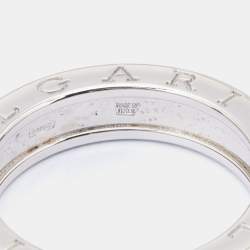 Pre Owned Bvlgari B.Zero1 1-Band 18k White Gold Ring Size 54