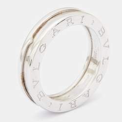Pre Owned Bvlgari B.Zero1 1-Band 18k White Gold Ring Size 54