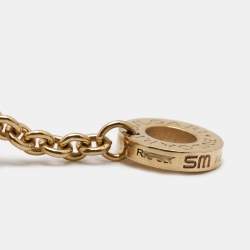 Pre Owned Bvlgari Bvlgari Mother of Pearl Carnelian 18K Rose Gold Bracelet SM