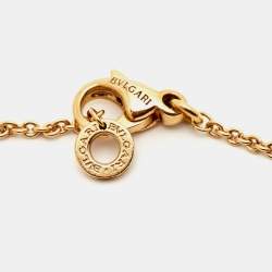 Pre Owned Bvlgari B.Zero1 Ceramic 18k Rose Gold Pendant Necklace