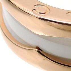 Pre Owned Bvlgari B.Zero1 18K Rose Gold Ceramic Ring EU 50