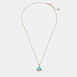 Bvlgari Divas' Dream Turquoise Diamond 18k Rose Gold Necklace