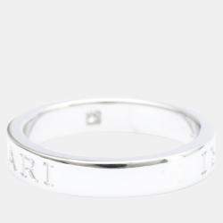 Pre Owned Bvlgari 18K White Gold Ring EU 57