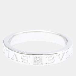 Pre Owned Bvlgari 18K White Gold Ring EU 57