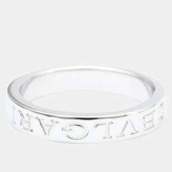 Pre Owned Bvlgari 18K White Gold Ring EU 57