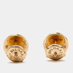 Bvlgari Bvlgari Onyx 18k Rose Gold Stud Earrings