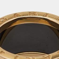 Pre Owned Bvlgari B.Zero1 4-Band Cermaic 18k Rose Gold Ring Size 50