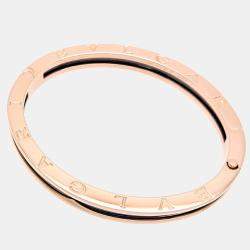 Pre Owned Bvlgari B.Zero1 18K Rose Gold Ceramic Bracelet 19