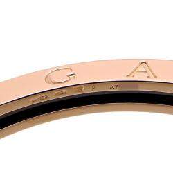 Pre Owned Bvlgari B.Zero1 18K Rose Gold Ceramic Bracelet 19