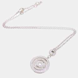 مملوكة مسبقًا Bvlgari Cerchi Astrale 18K White Gold Diamond Necklace 