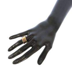 Pre Owned Bvlgari B.Zero1 18K Yellow Rose and White Gold Ring EU 54