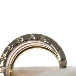 Pre Owned Bvlgari B.Zero1 18K Yellow Rose and White Gold Ring EU 54