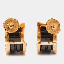 Bvlgari B.Zero1 Ceramic 18k Rose Gold Earrings