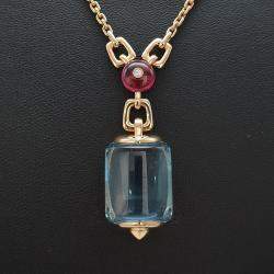Pre Owned Bvlgari Musa 18K Rose Gold Diamond Topaz Tourmaline Necklace