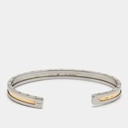 Pre Owned Bvlgari B.Zero1 18k Rose Gold Stainless Steel Bracelet M