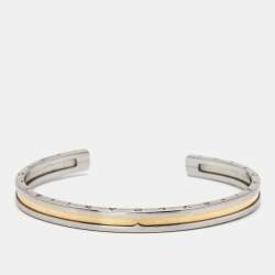 Pre Owned Bvlgari B.Zero1 18k Rose Gold Stainless Steel Bracelet M