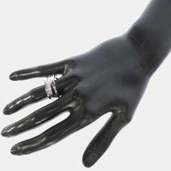 Pre Owned Bvlgari B.Zero1 Legend 18K White Gold Diamond Ring EU 56