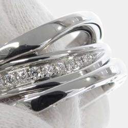 Pre Owned Bvlgari B.Zero1 Legend 18K White Gold Diamond Ring EU 56