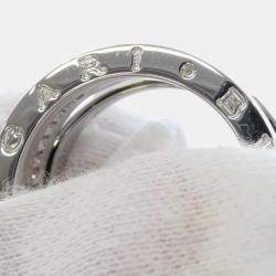 Pre Owned Bvlgari B.Zero1 Legend 18K White Gold Diamond Ring EU 56