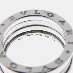 Bvlgari B.Zero1 3-Band 18K White Gold Ring EU 48