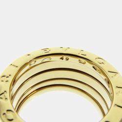 Pre Owned Bvlgari B.Zero1 3-Band 18K Yellow Gold Ring EU 49