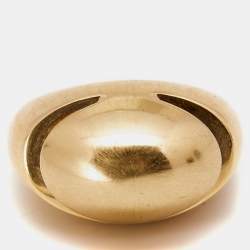Pre Owned Bvlgari Dome 18k Rose Gold Ring Size 54