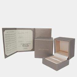 Pre Owned Bvlgari Bvlgari Bvlgari 18K White Gold Diamond Ring EU 52