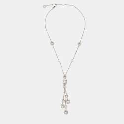 Pre Owned Bvlgari B.Zero1 Diamonds 18k White Gold Necklace