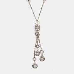 Pre Owned Bvlgari B.Zero1 Diamonds 18k White Gold Necklace
