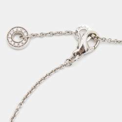 Pre Owned Bvlgari B.Zero1 Diamonds 18k White Gold Necklace