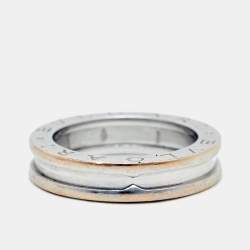Pre Owned Bvlgari B.Zero1 1-Band 18k White Gold Band Ring Size 54