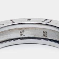 Pre Owned Bvlgari B.Zero1 1-Band 18k White Gold Band Ring Size 54