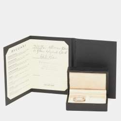 Pre Owned Bvlgari B.Zero1 Pave Diamond 18K White Gold 1-Band Ring Size 55