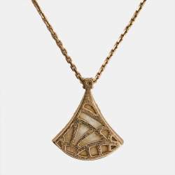 Pre Owned Bvlgari Divas' Dream Mother of Pearl Diamond 18k Rose Gold Necklace