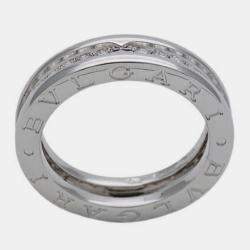Pre Owned Bvlgari B.Zero1 18K White Gold Diamond Ring EU 52