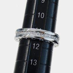 Pre Owned Bvlgari B.Zero1 18K White Gold Diamond Ring EU 52