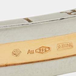 Pre Owned Bvlgari B.Zero1 Steel & 18K Yellow Gold Open Cuff Bracelet