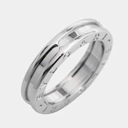 Bvlgari B.Zero1 1-Band 18k White Gold Ring Size 56