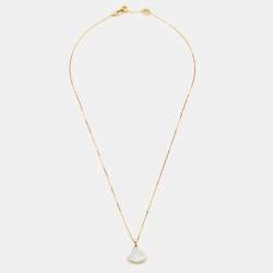 Pre Owned Bvlgari Divas' Dream Diamond Mother of Pearl 18K Rose Gold Pendant Necklace