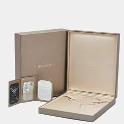 Pre Owned Bvlgari Serpenti Viper Diamonds 18k White Gold Necklace