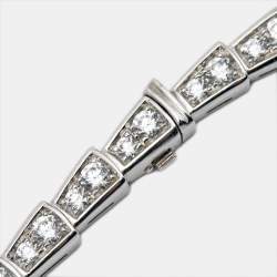 Pre Owned Bvlgari Serpenti Viper Diamonds 18k White Gold Necklace