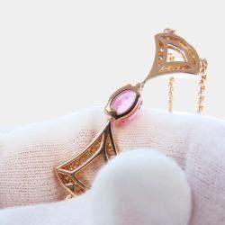 Pre Owned Bvlgari Divas' Dream 18K Rose Gold Diamond Multi Stone Necklace