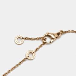 Pre Owned Bvlgari B.Zero1 Ceramic 18k Rose Gold Pendant Necklace