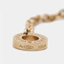 Pre Owned Bvlgari B.Zero1 Ceramic 18k Rose Gold Pendant Necklace