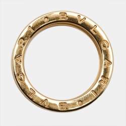 Pre Owned Bvlgari B.Zero1 White Ceramic 18k Rose Gold Band Ring Size 55