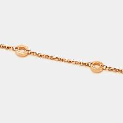 Bvlgari Bvlgari Onyx Mother of Pearl Diamond 18k Rose Gold Necklace